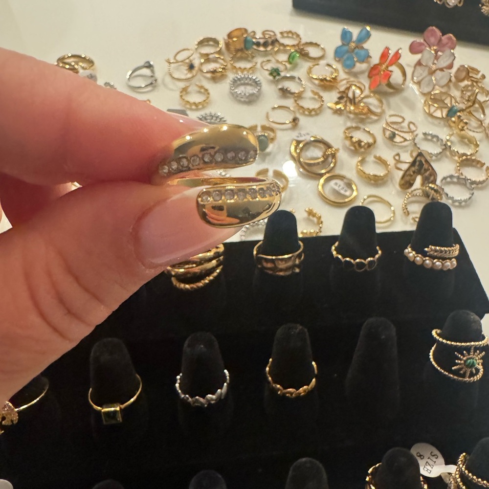 Elegant Gold and Silver Women's Ring 18 k plated gold